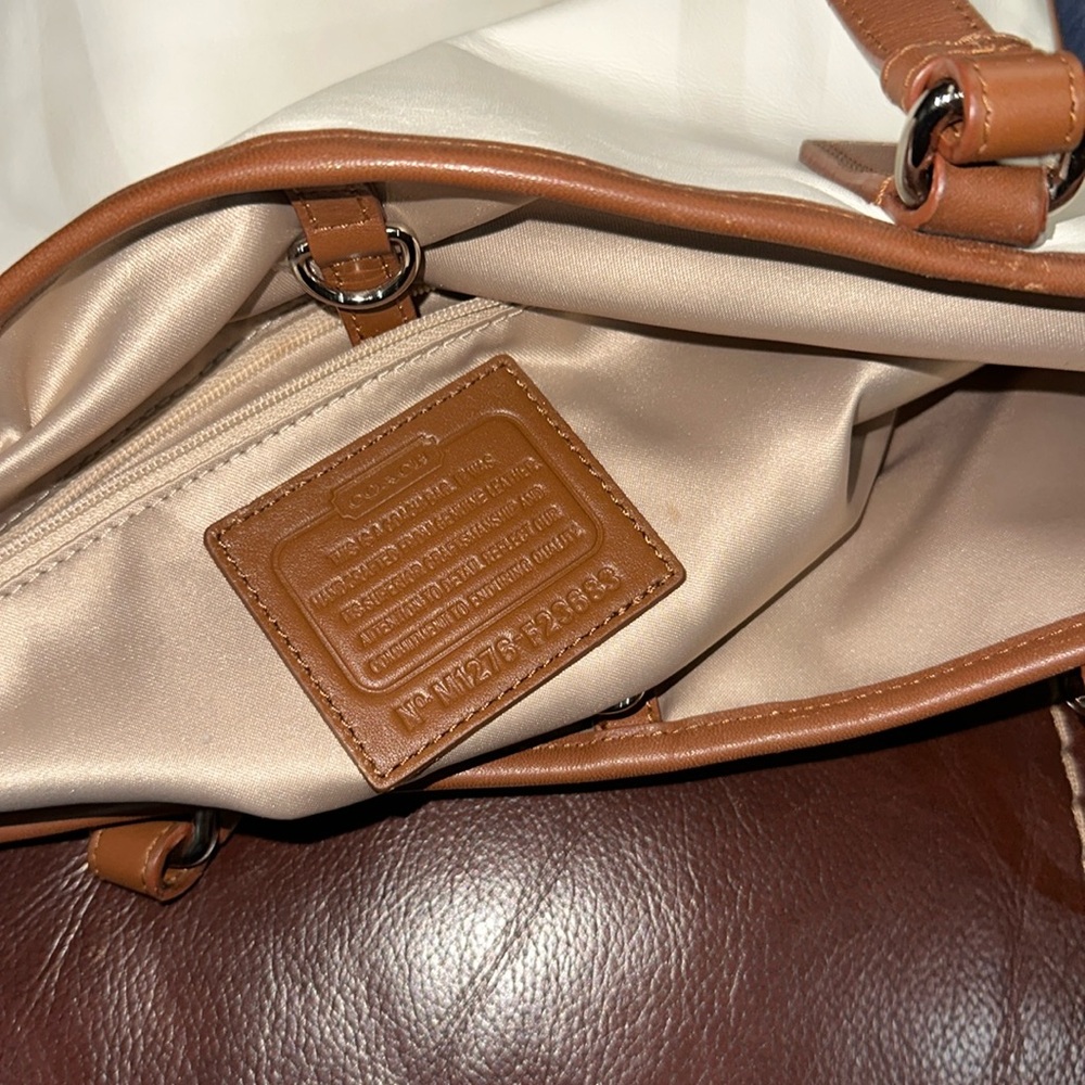 🔥🔥🔥Vintage Coach Colorblock Leather Shoulder Bag - Picture 14 of 15
